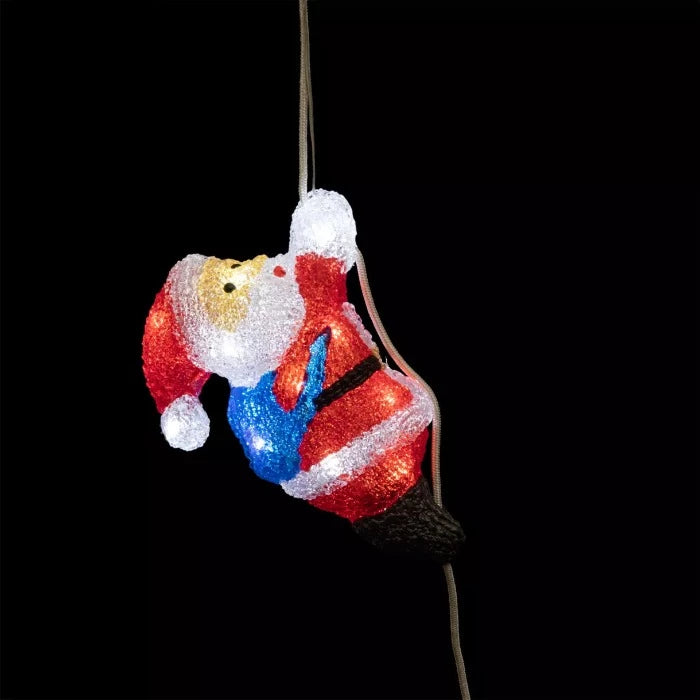 Père Noël acrylique montant à la corde